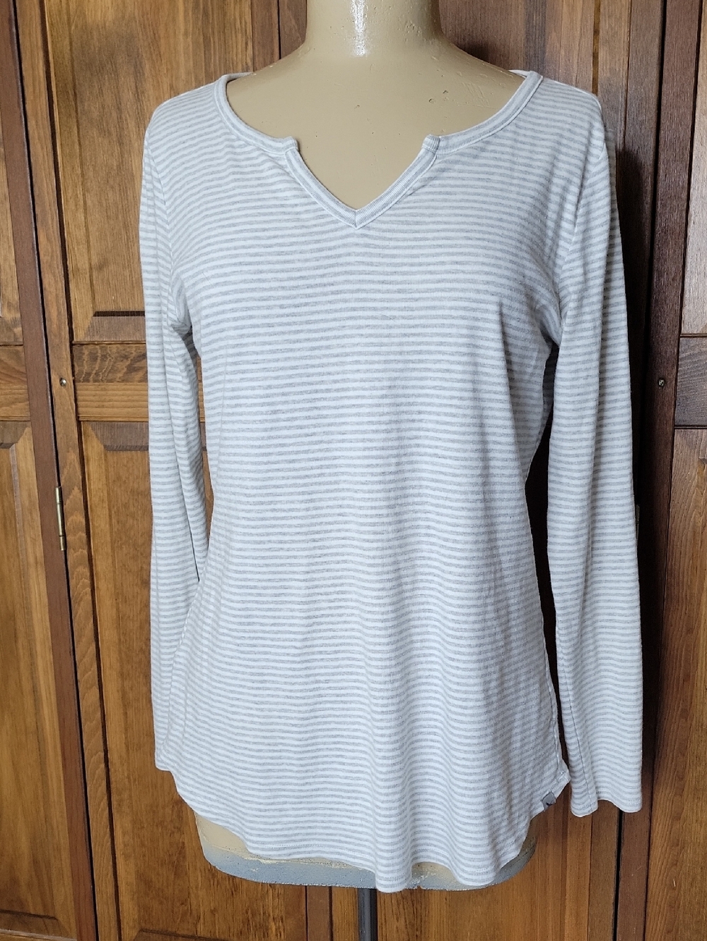 Eddie Bauer Women's Striped Long Sleeve T-Shirt Sz XL